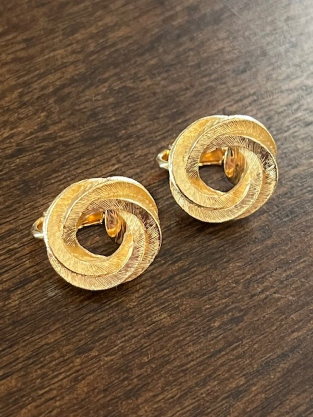 Avon Clip Earrings Gold Tone Minimalist Classic